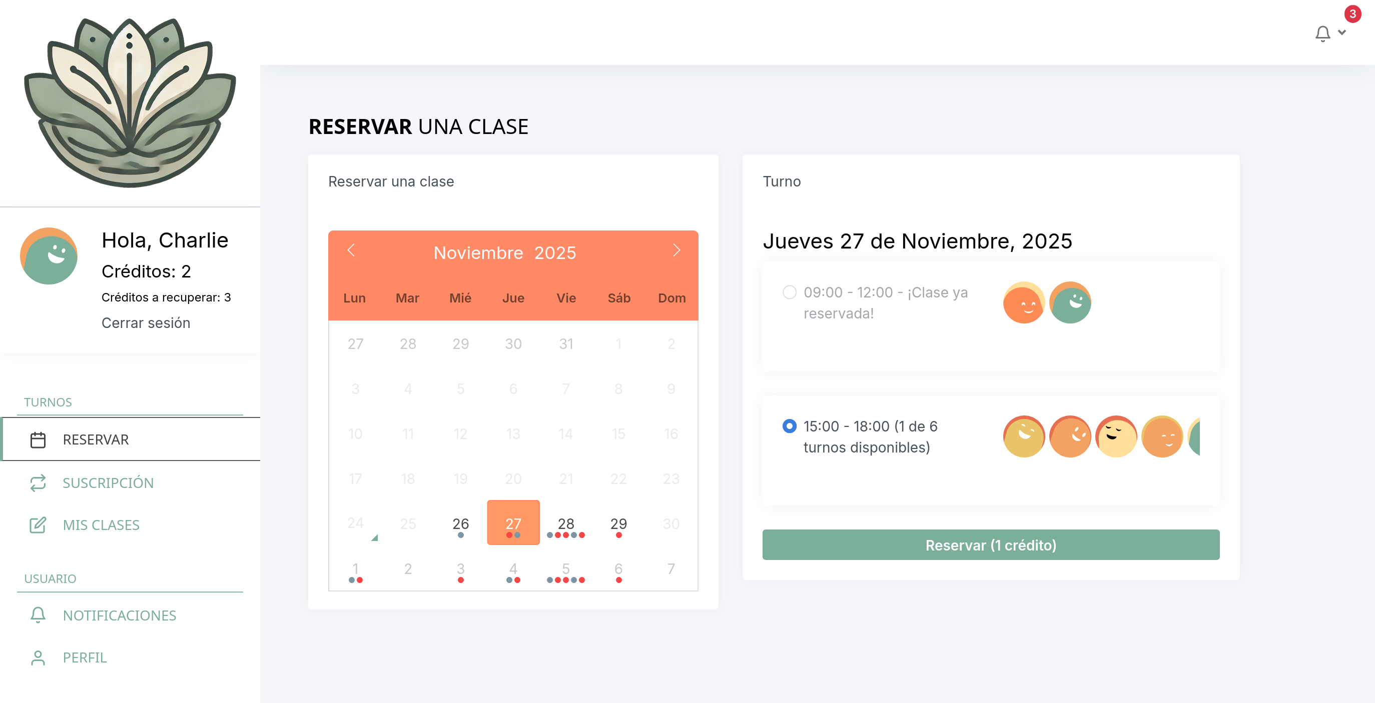 Calendario de Turnos