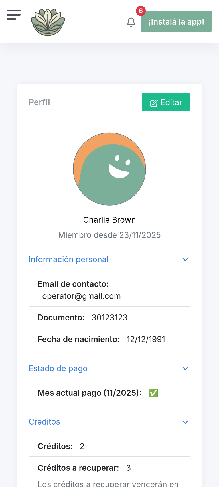 Dashboard del Alumno